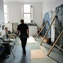 Artist in studio